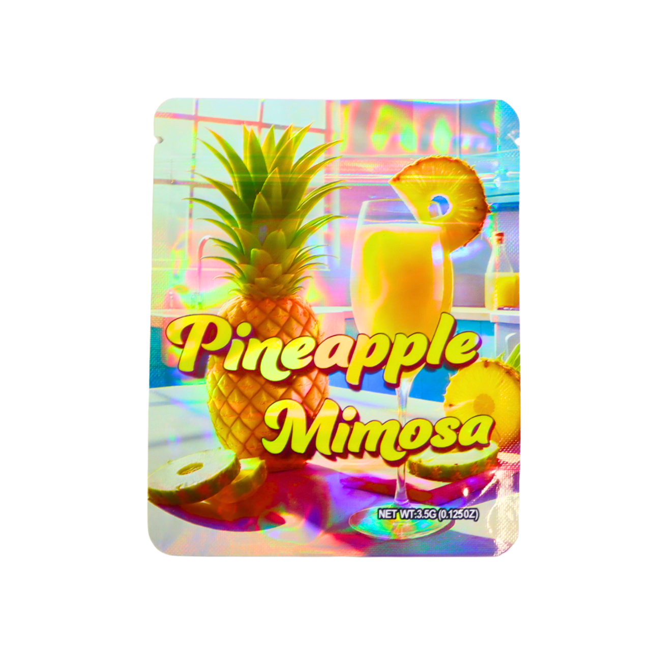 STANDARD MYLAR 3.5G BAGS 50CT PINEAPPLE MIMOSA DESIGN